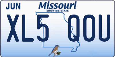 MO license plate XL5Q0U