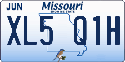 MO license plate XL5Q1H