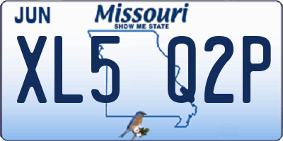 MO license plate XL5Q2P