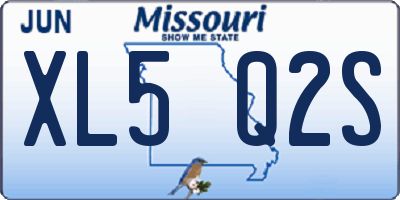 MO license plate XL5Q2S