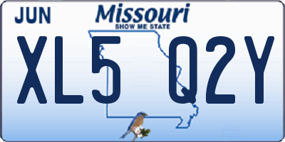 MO license plate XL5Q2Y