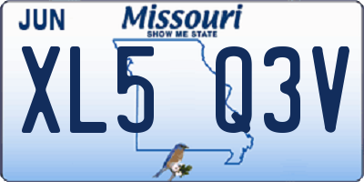 MO license plate XL5Q3V