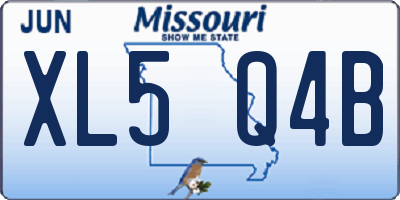 MO license plate XL5Q4B