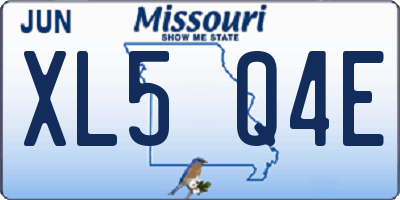 MO license plate XL5Q4E
