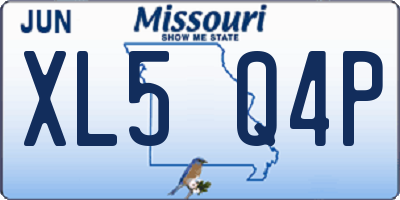 MO license plate XL5Q4P