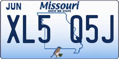 MO license plate XL5Q5J