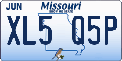 MO license plate XL5Q5P