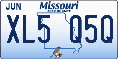 MO license plate XL5Q5Q