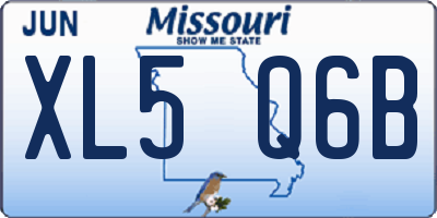 MO license plate XL5Q6B
