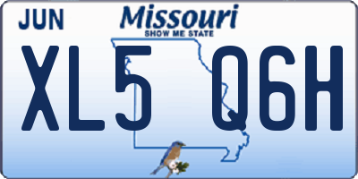 MO license plate XL5Q6H