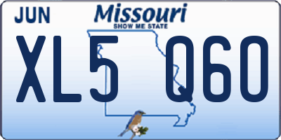 MO license plate XL5Q6O