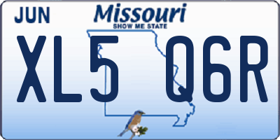 MO license plate XL5Q6R