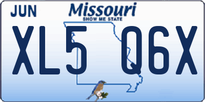 MO license plate XL5Q6X