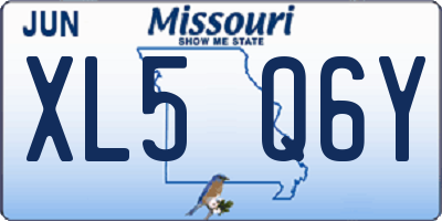MO license plate XL5Q6Y