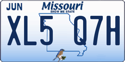 MO license plate XL5Q7H