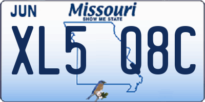 MO license plate XL5Q8C