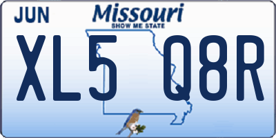 MO license plate XL5Q8R