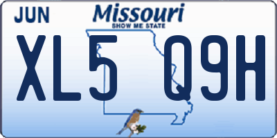 MO license plate XL5Q9H