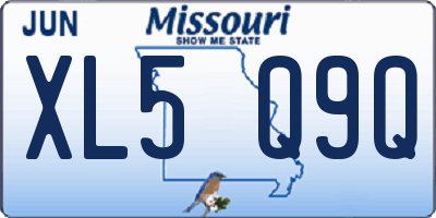 MO license plate XL5Q9Q