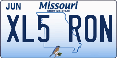 MO license plate XL5R0N