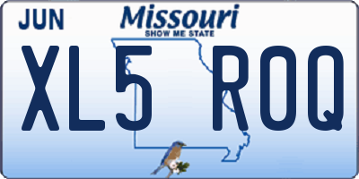 MO license plate XL5R0Q