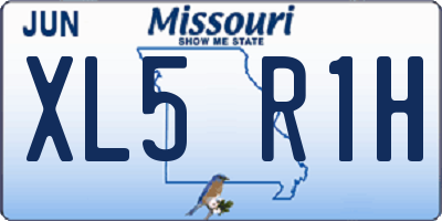 MO license plate XL5R1H