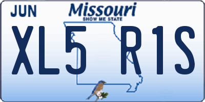 MO license plate XL5R1S