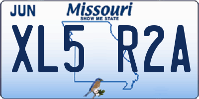 MO license plate XL5R2A