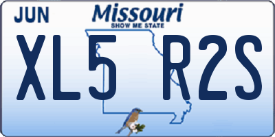 MO license plate XL5R2S