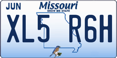 MO license plate XL5R6H