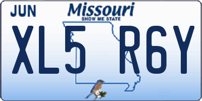MO license plate XL5R6Y