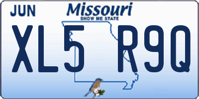 MO license plate XL5R9Q