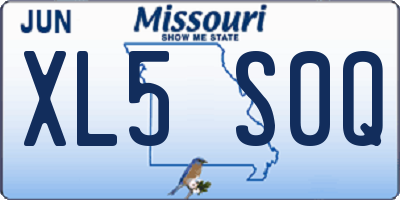 MO license plate XL5S0Q