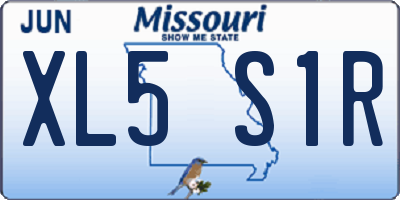 MO license plate XL5S1R