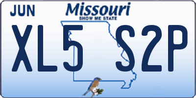 MO license plate XL5S2P