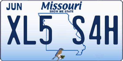 MO license plate XL5S4H