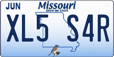MO license plate XL5S4R