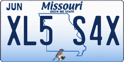 MO license plate XL5S4X