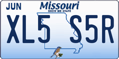 MO license plate XL5S5R