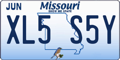MO license plate XL5S5Y