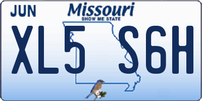 MO license plate XL5S6H