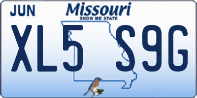 MO license plate XL5S9G