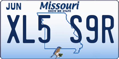 MO license plate XL5S9R