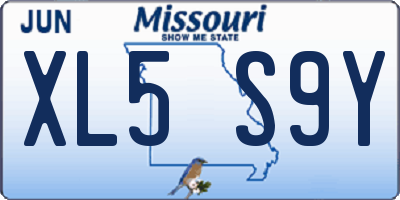 MO license plate XL5S9Y