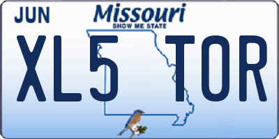 MO license plate XL5T0R