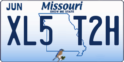 MO license plate XL5T2H