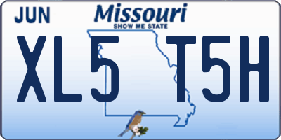 MO license plate XL5T5H
