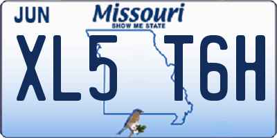 MO license plate XL5T6H