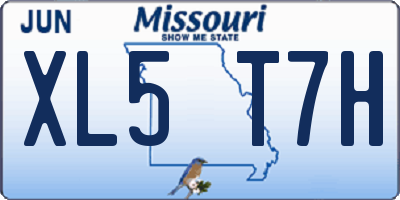 MO license plate XL5T7H