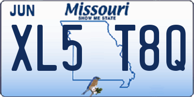 MO license plate XL5T8Q